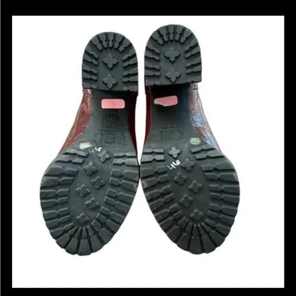 Gianni Bini Burgundy Patent Leather Platform Lace-Up Ankle Boots Size 7M NWOT - Picture 14 of 14